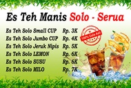 STIKER VINYL MENU ES TEH