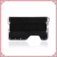 RFID Metal Wallet with Leather Cover Ridge US Popular Money Clip Aluminium Card Holder Special Colle