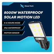 8000W Solar Light Lampu LED Solar Street Solar Light Outdoor Lighting Motion Sensor Light Remote Con