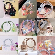 For iPhone Charger Protective Case Cute Cartoon Case for Apple 18W/20W USB-C Power Adapter Cable