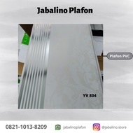 Plafon PVC Putih Motif Elegan Minimalis YV 804 Panjang 4M