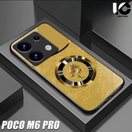 Casing hp poco M6 PRO Softcase poco M6 PRO Case Glossy Casing Shiny Glass Protector hp Phone Accesso