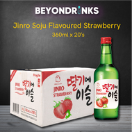 Jinro Flavoured Soju | Strawberry | 360ml x 20's (Authentic Korean Soju Ready stocked in Singapore)