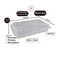 Disposable Plastic Universal Clear Box > 22cm x 10cm without locking/ Bekas kuih MTP CS-08 100pcsΒ±