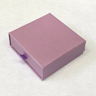 กล่องใส่เครื่องประดับ Jewelry Box (Ribbon) สีม่วง กล่องของขวัญ กล่องกระดาษ แบบดึงลิ้นชัก(ริบบิ้น) มีฟองน้ำด้านใน