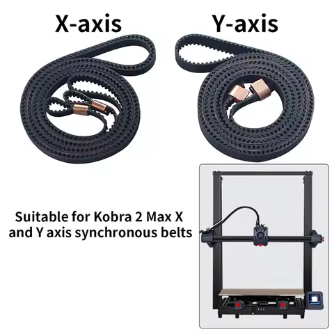 1 Set 3D Printer X & Y Axis Timing Belt 2GT 6mm/8mm X + Y Axis Synchronous Belt for Anycubic Kobra 2