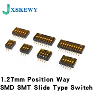 10pcs  SMD SMT Slide Type Switch 1P 2P 3P 4P 5P 6P 8P 1.27mm Position Way DIP Black Pitch Toggle Swi