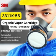 [3311K-55] 3M Organic Vapor Cartridge with Prefilter