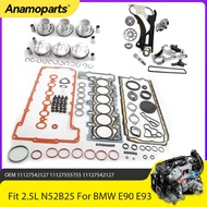 Engine Part Full Gasket Set Piston Timing Chain Kit Fit  2.5L L6 Gas N52B25 For BMW X3 Z4 E90 E93 E9