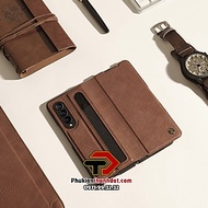 Bao da  dành cho Samsung Galaxy Z Fold3 có ngăn để bút chính hãng Nillkin Aoge Leather Cover - Hàng 