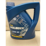 MANNOL 7505 MOLIBDEN SEMI 10W-40 4L ENGINE OIL MINYAK HITAM 4LITERS 10W40 10 40 10-40 10W 40