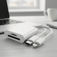 2-in-1 Type-C  SD/TF , Apple、、  Penyesuai 2 dalam 1 Type-C ke SD/TF untuk Apple, Telefon, Memori Kam