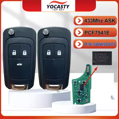 YOCASTY 5WK50079 433MHz FCF7941E Remote Car Key For Opel Vauxhall Corsa Tourer Cascade E Zafira Mokk