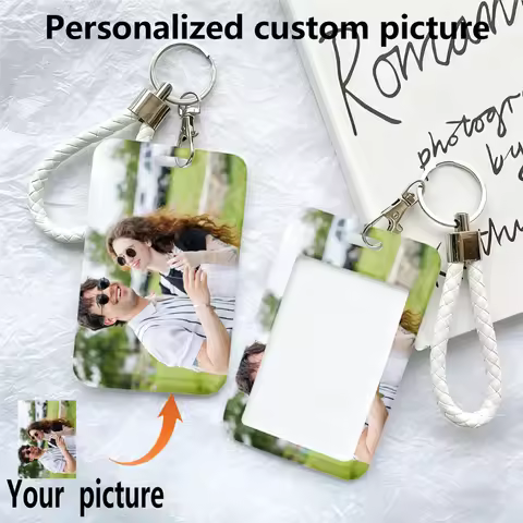 DIY Transparent Acrylic Customisable couple Photo Card Holder Credit Card and Bank Card Protective S