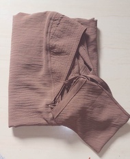 Jilbab Jumbo Crinkle Hijab SOFTPAD model Belah Samping GRATIS Cadar Tali warna senada GAZALA HIJAB