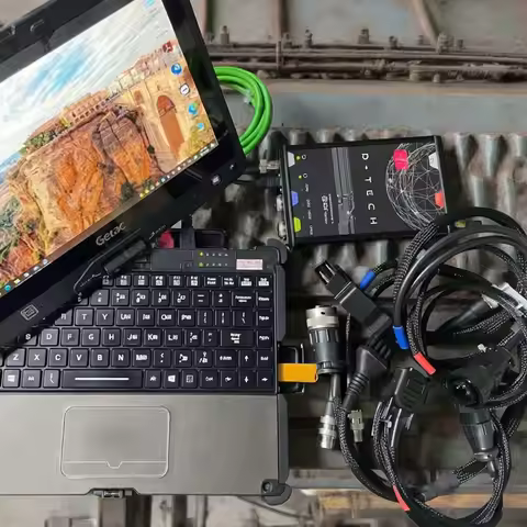 Getac Laptop D-TECH SDF Diagnostic Tool with D-TECH APP 1.0 4xCAN Interface Engine Analyzer 12-24V f