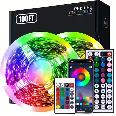 LED Strip Lights RGB SMD5050 1M-40M Led Strip Diode Tape Ribbon Music Sync 16Million Colors Changing