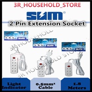 SUM Multi 2 pin plug switch socket extension 1.8 meter wire AC