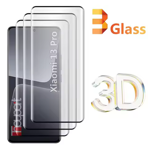 3Pcs 3D Tempered Glass For Xiaomi 13 Pro Screen Protector Full Cover Film For Xiaomi 13Pro Glass