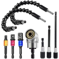 (QJEV) Flexible Drill Extension Hex Shank Drill Nut Driver Bit Set Bendable Drill BitUniversal Socke