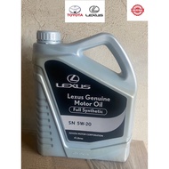 Lexus Engine Oil Fully Synthetic 5W20 4L Motor Oil Toyota FSN5W204LEXUS