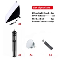 สตูดิโอถ่ายภาพ ไฟต่อเนื่อง ไฟสตูดิโอ 300w LED E27 Studio Light Softbox ฉากถ่ายรูป ไฟถ่ายรูป ไฟไลฟ์สด