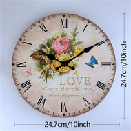 1pc 10/12/14/16inch Beach Themed Wall Clock - Battery Operated Silent Rustic Coastal Nautical Decor for Home Kitchen Living Room Office Bathroom Bedroom