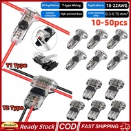 🔥Local Stock🔥50PCS T1 T2 Quick Connect Wire Cable Connectors, T Type 2Pins Wire Splice Connector Sui