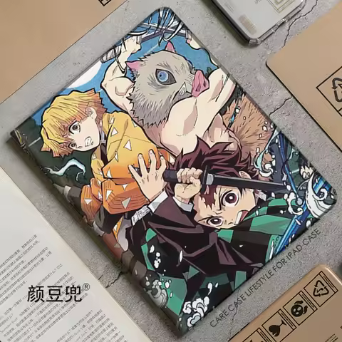 Slayer Anime Hashibira Inosuke For Samsung Galaxy Tab A7 Lite 8.7 2021 Case S9 Plus Tri-fold stand C