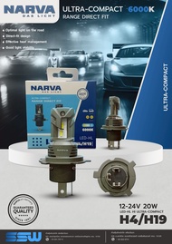 NARVA หลอดไฟหน้ารถยนต์ ขั้ว H4/H19 H7/H18 H11 HB3/HB4 LED 6000K และ 3500K Range Direct Fit ฟรี LED T