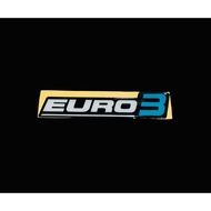 Euro3 embossed sticker