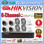 HIKVISION ColorVu 8-CHANNEL 5.0MP 8CH CCTV Full HD 5MP HIK 1920P DVR+Camera Package Full Time Colour