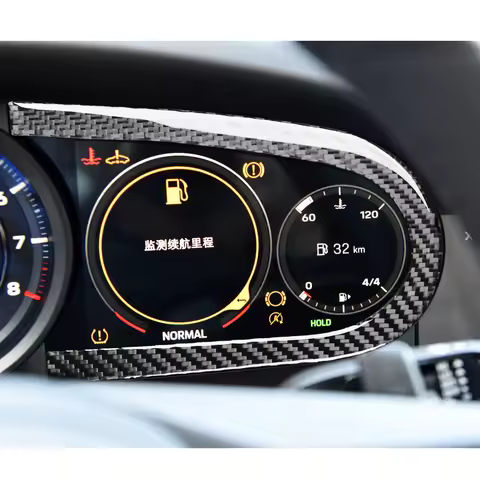 Carbon Fiber Dashboard Speedometer Side Frame Interior Cover Trim Modified Sticker Car Accessories F