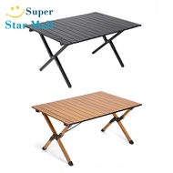 Portable Folding Camping Table Roll-Up 3-5 Person X-shaped Bracket Picnic Table For BBQ Backyard Patio Party
