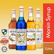Monin Syrup Caramel, Vanilla, Hazelnut, Butterscotch, Passion Fruit, Blue Lagoon - 1Litre
