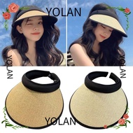 YOLANDAGOODS1 Beach Hat Casual UV Protection Portable Sun Hat