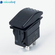 Blue Led Rocker Switch 7 Pin ON OFF ON DPDT 3 WAY 12v/24v Car Marine Universal