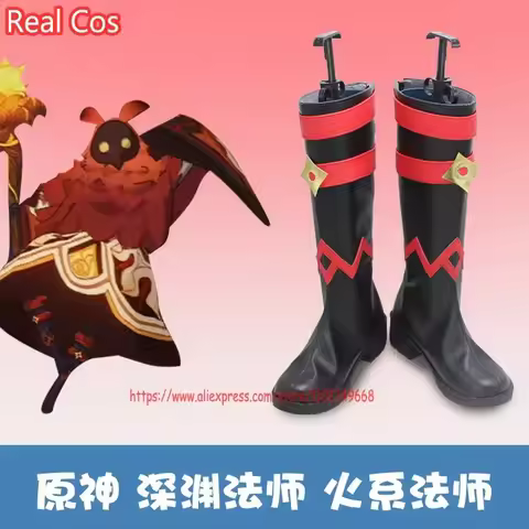 2025 aaa RealCos Genshin Impact Hilichurl cosplay shoes Water Fire Ice System Abyss Mage Hilichur bo