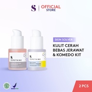 SOMETHINC [2 PCS] SKIN SOLVER Kulit Cerah Bebas Jerawat dan Komedo Kit