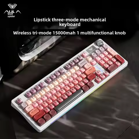 AULA S98 Lipstick Liquid Foundation Series Wireless Keyboard Hot-swappable E-sports Gaming Office Lo