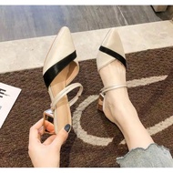 3cm tofu heel sandals bapau HS25 sandal perempuan sandal wanita flat sandal