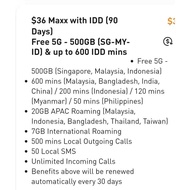 M1 Maxx (Geenet & Changi Mobile Merged) $36 Plan | 90 Days Validity | 500GB Monthly Data (SG/MY/ID) 