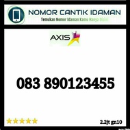 kartu perdana Nomor Cantik Axis 11 digit seri 083 890123455 ni10