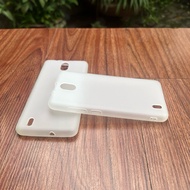 Silicone flexible case for Nokia C01 Plus, matte white and anti-fingerprint