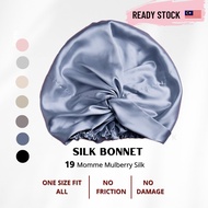 The Tiara Silk 100% Mulberry Silk Bonnet Silk Turban Double sided 19 momme Sleep Hat Confinement cap