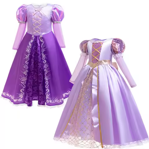 Rapunzel Dress for Princess Tangled Cosplay Costume Halloween Cosplay Christmas Carnival Birthday Pa