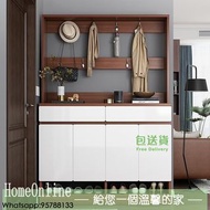 鞋櫃衣帽架一體 置物櫃 儲物櫃 鞋櫃 衣帽架 shoe cabinet 【包送貨 Free Delivery】 抽屜櫃 儲物櫃 鞋架 衣帽架 衣帽櫃 落地櫃 T-HHO1096-YQ