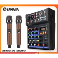 YAMAHA G4 POWER MIXER WITH NICE QUALITY WIRELESS MICROPHONE 4 Channels USB bluetooth Audio Studio