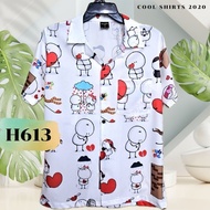 Hawaiian Shirt Italian Silk Round Face H613