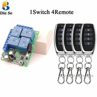 Diese AC 110V 120V 220V 230V 10A 4-CH Relay Module Universal Light Swicth Receiver 433MHz 4button Wi